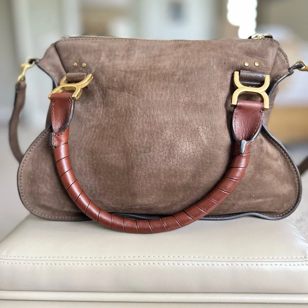 Original Chloe Brown leather Medium Marcie shoulder/crossbody bag - Picture 5 of 15